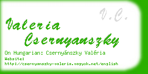 valeria csernyanszky business card