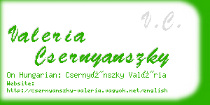 valeria csernyanszky business card